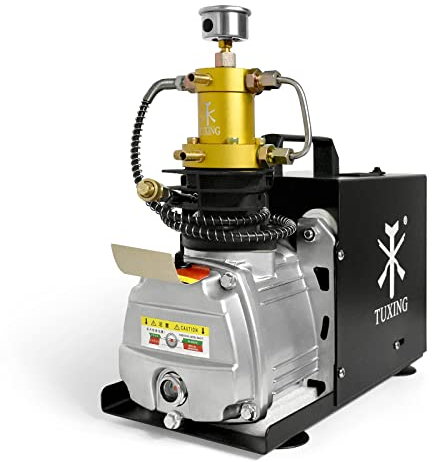 TUXING 4500 Psi Kompressor, elektrischer Hochdruck-Luftkompressor, PCP-Paintball-Füllstation für Brandbekämpfung und Tauchen, Druck- und Leckageprüfung (30 MPa) 220 V