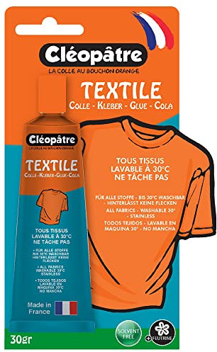CLEOPATRE - Colle technique sans solvant pour le textile format de 30 g