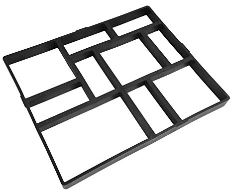 Betonform, Gehweg Schalungsform Betonpflaster 10 Pflasterform Gießform Wiederverwendbare Garten Schablone für Garten, Rasen, Pflastersteine, DIY, 60 x 50 x 5cm