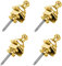 Gasea 4pcs Guitar Strap Locks and Buttons Quick Release Security Straplocks for Electric Acoustic Guitar Replacement - Golden