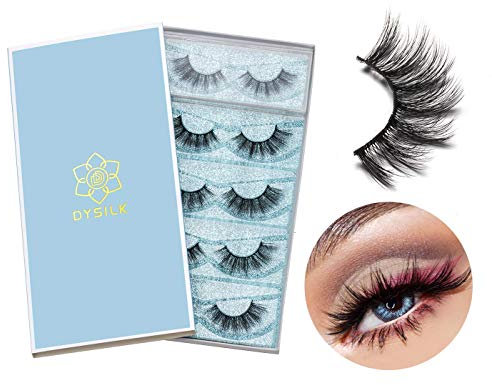 DYSILK 6D Eyelashes Wispies Handmade False Eyelashes Pack Extension Thick Long Reusable Soft Makeup Natural Look Fake Eyelashes