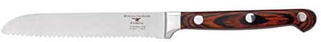 Rockingham Forge Essentials 8000 Series 5” Tomato Knife with Classic Riveted Pakkawood Handles and Full Tang Construction, Stainless Steel Blades