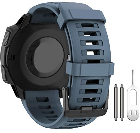 ANBEST Armbändern Kompatibel mit Garmin Instinct/Instinct 2 Armband, Weiches Silikon Uhrenarmband Sport Ersatzarmband für Garmin Instinct, Stein