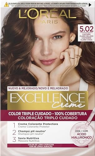 L´ORÉAL PARIS Excellence Creme Tinte Permanente - Tono 5.02 Castaño Claro Helado