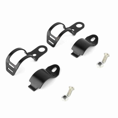 Kuuleyn Motorcycle Blinker Mount Bracket, Motorcycle Headlight Bracket, Motorbike Turn Signal Mount Bracket 30-43mm Fork Relocation Clamps Black HNH