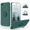 SouliGo iPhone 7 Plus Hülle, iPhone 8 Plus Hülle Handyhülle, Silikon Gel Slim Case Cover mit 360 Grad Ring Halter Ständer stabil Kratzfest Hülle für iPhone 7 Plus/8 Plus 5.5 Zoll Kieferngrün
