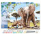 Figured'Art Peinture par Numéro Adulte avec Cadre Amis Eléphant & Girafe - Activité Manuelle Kit de Loisir Créatif DIY Numéro d'Art Complet - 40x50cm toile tendue sur châssis