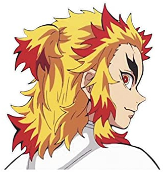 ALTcompluser Anime Autoaufkleber Demon Slayer Kimetsu No Yaiba Car Sticker Auto Fenster Tuning Vinyl Aufkleber (Rengoku 12x11 cm)