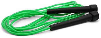 Splay Skipping Jump Rope for Fitness & Exercise | Soft Nylon Plastic Handle for Speed Jumping | Fat Burning Home Exercises with 360 Degree Spin Men and Women Fitness Workout (Green Color)