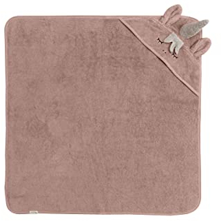 Kindsgut Kapuzenhandtuch Einhorn aus 100% zertifizierter Baumwolle, kuschelig weich für Babys und Kleinkinder, ideal für zuhause oder unterwegs, 75x75 cm