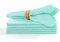 Baumwoll-Servietten, strukturiert, 6er-Set (50.8x50.8 cm, Aqua), 100 % Baumwolle, für den täglichen Gebrauch, Premium-Qualität, übergroße Stoffservietten mit Gehrungsecken, langlebig, Hotelqualität
