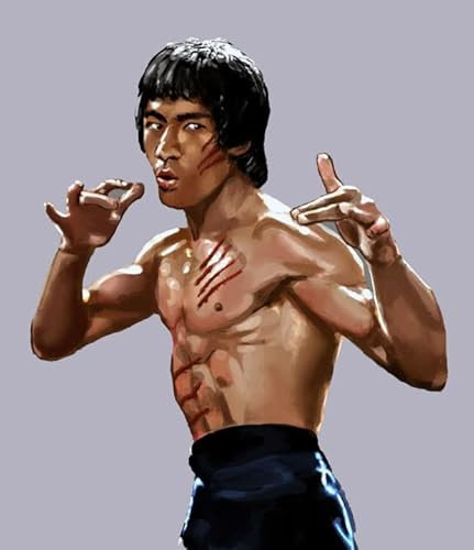 Poster Und Gedruckte Bruce Lee Enter The Dragon für Raumdekoration Leinwand Malerei Wandkunst Bilder 19.7x27.6(50x70cm) Kein Rahmen