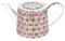 MamboCat Jameson & Tailor Teekanne ABSTRAKTE KREISE, 1,25 L, Kanne Brillantporzellan, Dekor: Mosaik-Kreise grau-rosa