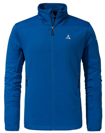 Schöffel Herren Fleece Jacket Svardalen M, schnell trocknende Fleecejacke mit Kragen, funktionales Outdoor Fleece, mit Reißverschluss-Taschen und elastischem Saum, directoire blue, 48