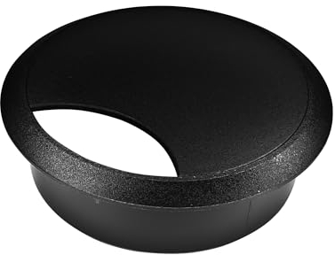 cyclingcolors 1x pasacables 70mm plástico Tapa Redondo Escritorio Mesa Mueble (Negro)