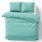 Cotton Castle Bettwäsche Bettgarnitur Bettbezug 100% Baumwolle 135x200 155x220 200x200 200x220, Farbe:Mint, Größe:155 x 220 cm