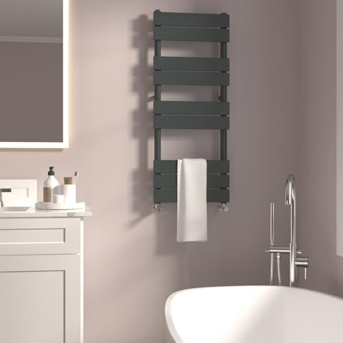 GY Bath Bathroom Radiator Anthracite 1000x450mm Flat Panel Towel Rail Designer Modern Central Heating Rads