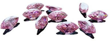 HI International 2 x 14 mm bis 7 x 14 mm AAA-Qualität, Marquise-Rosa, synthetischer rosa Diamant, transparenter loser Stein, liefert Zirkon für Schmuckherstellung, 5x10mm 20 pcs, Stein, Zirkonia