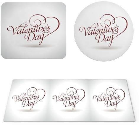 EHOMERY Gaming Mauspad One Piece Mousepad Teppich Orient Valentinstag Große Mauspads Mousepad Klein Gaming - 3 Pack [30x80 cm, 20x24 cm and Dia 20 cm]