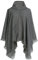 crazy bean Poncho Damen mit Kapuze mit Fransen Cape Damen Winter Warm Winddichte V-Ausschnitt Poncho Schal Pullover Mantel Elegant Dunkelgrau