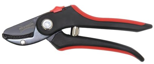 AMK® Wilkinson Sword Anvil Gardening Pruners with Large Cutting Capacity and Tough Aluminium Body Featuring Soft Handle Grips