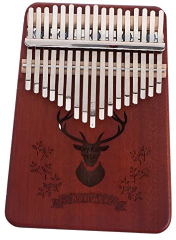 DRESSOOS Daumenklavier Mit 17 Tasten Massivholz Afrikanisches Instrument Musikset Tragbares Musikinstrument Für Jungen Und Mädchen Erwachsene Für Weihnachten Und Halloween