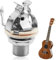 Full-contact Output Jack Socket 4-Contact Stereo Jack with Washer and Nut Solder Type for Guitar/Bass Speakers Footswitch Audio Amplifier Instruments Silver