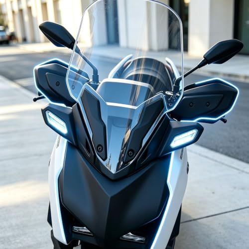 Midimttop Protège-mains pour guidon de moto YA&MA&HA X-MAX 125/250/300 XMAX300 2023 2024 2025 Protection des mains Pare-brise Protection contre le vent