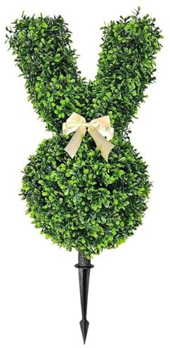 Formschnitt mit Häschen for draußen, Buchsbaum-Formschnitt mit Häschen, Formschnitt mit Kaninchen-Baum als Topfdekoration for drinnen und draußen, Dekoration for die Veranda zu Hause, künstlicher Form