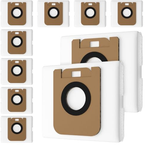 Lot de 10 sacs d'aspirateur pour robot aspirateur Dreame D10 Plus / D10s / Z10 Pro / L10 - Pièces de rechange pour robot aspirateur Dreame D10 Plus / D10s / Z10 Pro / L10