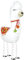 NEU Folienballon Airwalker Gemütliches Lama, weiß, 58x100cm