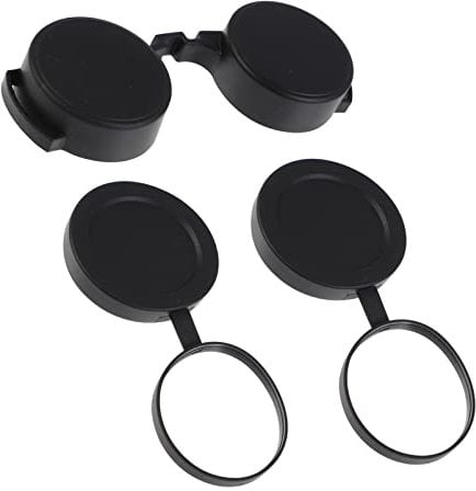 DOITOOL Lens Cap : 3PCS Objective Lens Replacement Rubber Binoculars Protective Covers Binocular Accessories,12 * 6cm Black