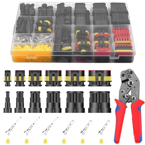 KAOLALI 796PCS Waterproof Automotive Electrical Connectors | Quick Car Cable Connectors 1/2/3/4/5/5/6 Pin, Car Electrical Wire Connector Terminals Plug Kit,for Car Motorcycle Boat Truck