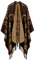 YianBestja Damen Herbst/Winter Poncho mit Quaste, 130 * 150CM Poncho-Schal Überwurf Cape Umhang Wendeponcho für Frau (53-2)