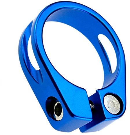 YINETTECH 34.9mm Alloy Mountain MTB/Road Bike Bicycle Cycling Seat Post Clamp Blue
