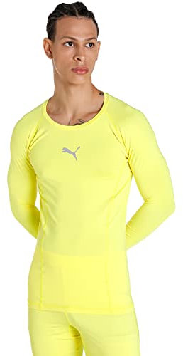 PUMA Liga Baselayer tee LS Camiseta, Unisex Adulto, Fluo Yellow, 2XL