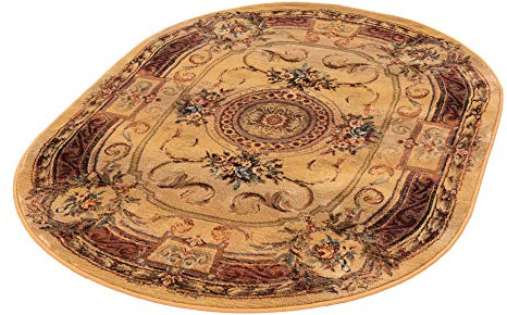 Tapis Oriental Classique avec Effet Vintage | Très Robuste et résistant | Couleur : Beige | 120 x 180 cm | Theko Les Tapis de la Marque Gabiro