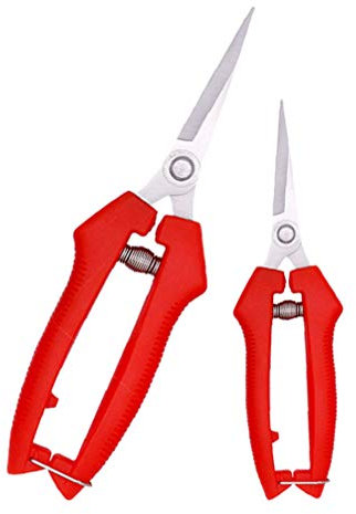 Cabilock Heckenschere 2 Stück Gartenschneider Werkzeug für Gartenblumenarrangement (Rot) e Grasschere