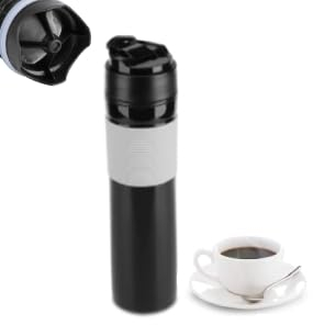 Agatige 11.8oz Portable French Press Coffee Maker, 350ml Travel Coffee Press Bottle Coffee Bottle Tea and Coffee Press French Press Mug for Travelling/Home(Black)