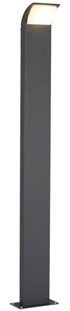 Lucande LED Außenleuchte Tinna (Modern) in Schwarz aus Aluminium (1 flammig,) - Wegeleuchte Pollerleuchte Wegelampe Sockelleuchte