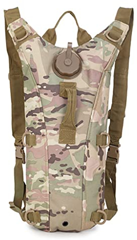 Taktischer 3-Liter-Wasserbeutel Camel Rucksack für Wandern, Outdoor, Camping, Militär, tragbare Trinkrucksäcke, Wanderbeutel, Wassertasche (CP Camo)