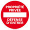 Panneau Propriété Privée Défense D'Entrer - Interdire une entrée dans une propriété privée - Panneau de sécurité rigide et rond - Diamètre 170 mm - Plastique PVC de 1 mm