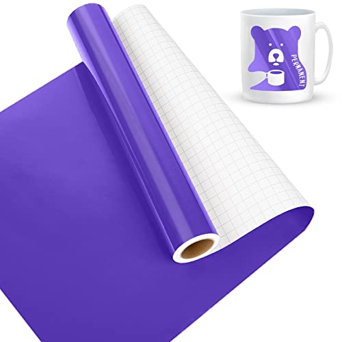Lya Vinyl Glänzendes Lila Vinylfolie Plotter, Selbstklebend Plotterfolie für Cricut – 30,5 cmx 4,6 m, violett Plotterfolie, Selbstklebende Folie für Cricut, Silhouette Cameo 4