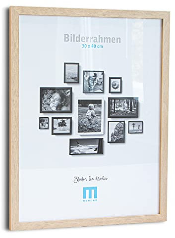 30x40cm (1Stk) in Natur, minimalistischer & moderner Bilderrahmen für Fotos & Bilder. Inkl. Acrylglasschutz. Eignet sich für die Wand, Hochformat oder Querformat
