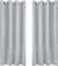 Utopia Bedding Blackout Curtains Grommet Thermal 2 Panels Drapes [Grey White, 46 x 54 Inches] Sound Insulated Curtain for Bedroom and Living Room(117x137 cm)