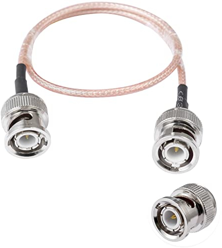 Vecys BNC maschio a BNC Maschio cavo 50ohm BNC Maschio a Maschio RG316 RF Coassiale cavo Jumper Pigtail 20/50CM per Antenne RF Ham Radio Palmare