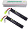 2PCS 3S 11.1V 2000mAh 25C Battery & Mini Odamiya Connecteur pour M4 Crane Stock M110 SR25 AK47 MP5K MP5 Scar M249 M240B M60 G36 M14 RPK PKM L85 AUG G3 Mise à Niveau AEG Jouet Pistolet Airsoft