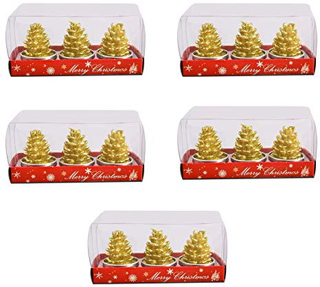 TianWlio DREI Weihnachtskerzen in Einer Box Wandkerzenhalter Antik Silber (A, One Size)