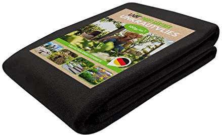 LABT® 16m² Profi Unkrautvlies I Wasserdurchlässiges Gartenvlies Gegen Unkraut 100g/m²I Reißfeste, Umweltfreundliche Unkrautfolie mit Hoher UV - Beständigkeit für Garten und Beet [10 x 1,6m I Gefaltet]