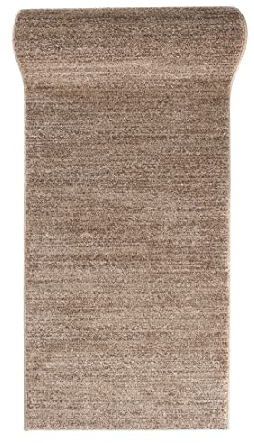 Mazovia Teppich Läufer Flur - Modern Teppichläufer - Kurzflor Flurläufer für Vorzimmer, Schlafzimmer, Küche - ÖKO-TEX Zertifiziert - Meterware - Beige - 90 x 500 cm